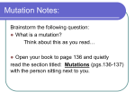 Mutations - West Ada