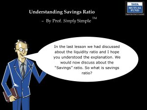 Savings Ratio - Tata Mutual Fund