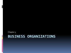 Business Organizations