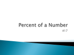 notes 17 Percent of a Number