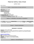 Material Safety Data Sheet