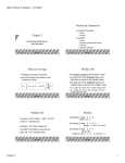 Chapter 2 Numerical Summaries Mean or Average Median (M