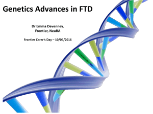 Genetics in FTD