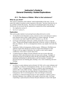 Instructor`s Guide to General Chemistry: Guided