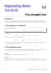 3.3 The straight line