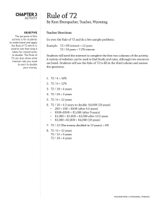 Rule of 72