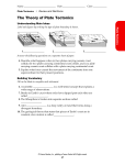 The Theory of Plate Tectonics