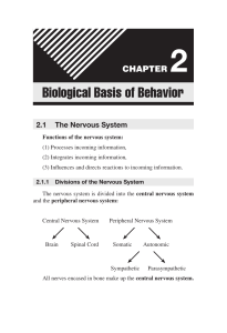 Biological Basis of Behavior