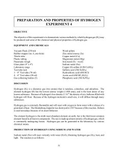 Preparation and Properties of Hydrogen