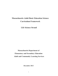 November 2013 Life Science Strand