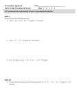 Intermediate Algebra B Name Unit 6: Cubic Functions Re