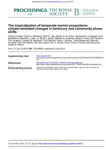 The tropicalization of temperate marine ecosystems