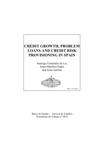 credit growth, problem loans and credit risk