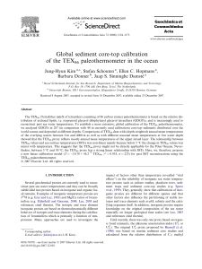 Global sediment core-top calibration of the TEX86