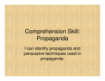 Comprehension Skill: Propaganda