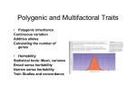 Polygenic and Multifactoral Traits