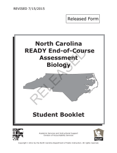 Biology Released Form - North Carolina Public Schools