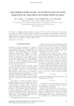 transformation ratio at interaction of long sequence of electron