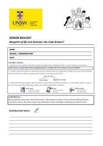 Genetics worksheet - School of Medical Sciences