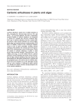 Carbonic anhydrases in plants and algae