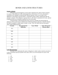 BONDS AND LEWIS STRUCTURES