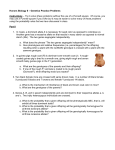 Genetics Practice Problems - Part 2 - Parkway C-2