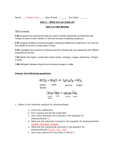 Unit 2.2 Test Review Key