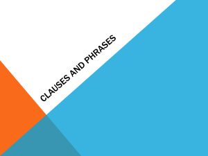 Clauses and phrases