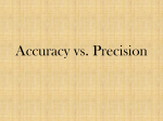 Accuracy vs. Precision