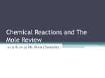 Chemical Reactions and The Mole Review