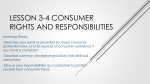 Lesson 3-4 Consumer rights and responsibilities