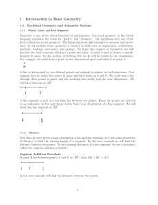 1 Introduction to Basic Geometry