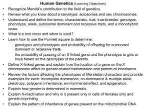 • Recognize Mendel`s contribution to the field of genetics. • Review