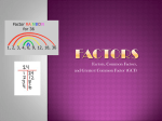 Factors and Multiples