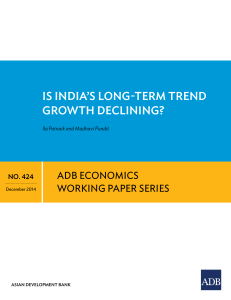 Is India`s Long-Term Trend Growth Declining?