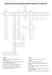 Science 8/9 Asexual Reproduction Keyword