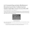 Lab 18. Environmental Change and Evolution: Which Mechanism of