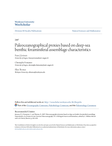 Paleoceanographical proxies based on deep-sea