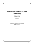 Optics and Modern Physics Laboratory