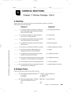 CHEMICAL REACTIONS