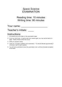 Revision exam - Dynamic Science