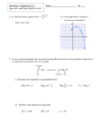 a) Rewrite each equation in exponential form log 36 = 2 log 17 = log