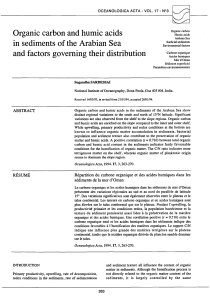 Organic carbon and humic acids in sediments of the