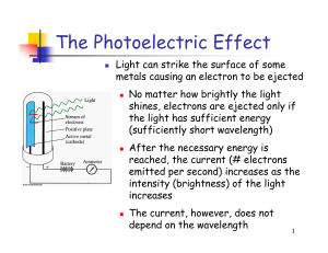 The Photoelectric Effect