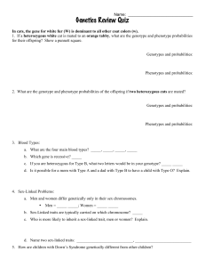 Genetics Review Quiz