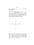 1. Sketch a graph of f(x) = x4 - x3 - 6x2. Label all intercepts. Answer