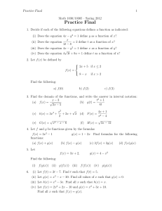 1030/1030I Final Review