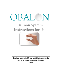 Obalon™ Gastric Balloon Instructions for Use