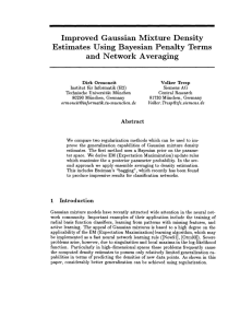 Improved Gaussian Mixture Density Estimates Using Bayesian