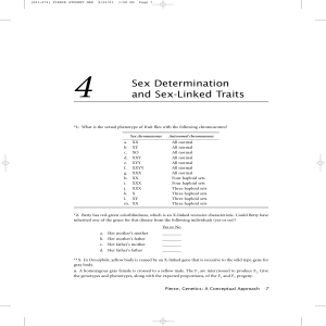 Sex Determination and Sex-Linked Traits